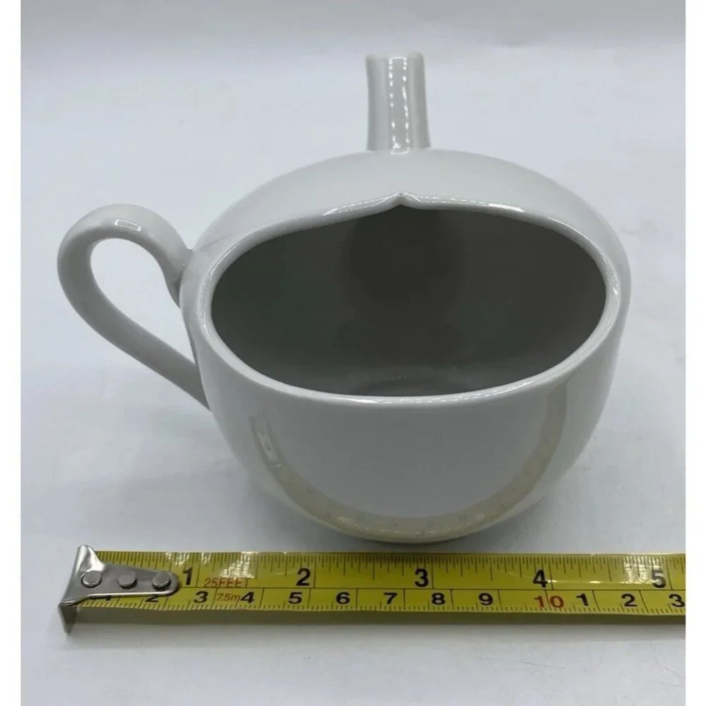 Vintage Suisse Langenthal Invalid Feeder White Porcelain Retro Spouted Cup Nurse